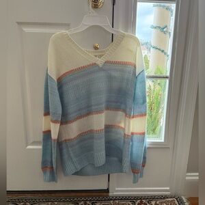 Women’s Multicolor V-Neck Sweater NWT